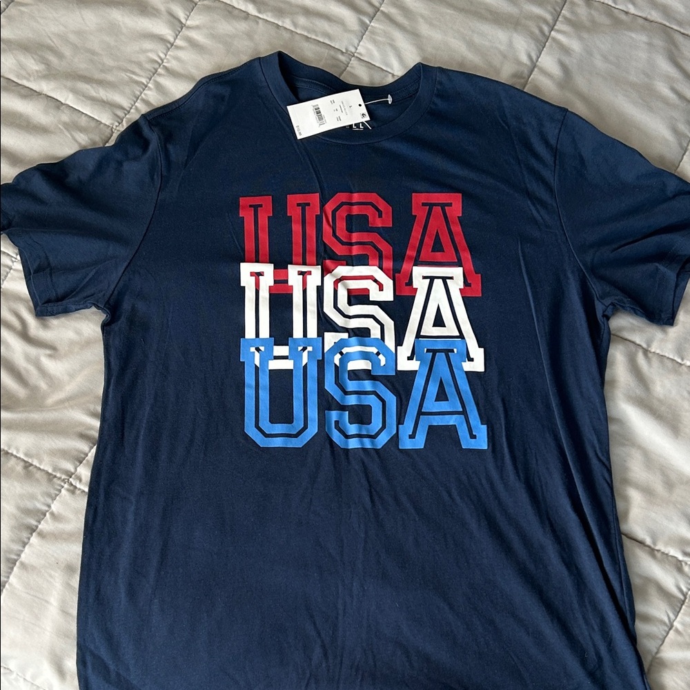 Men’s large USA, USA USA blue T-shirt new